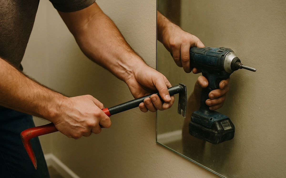 Wall mirror removal contractor